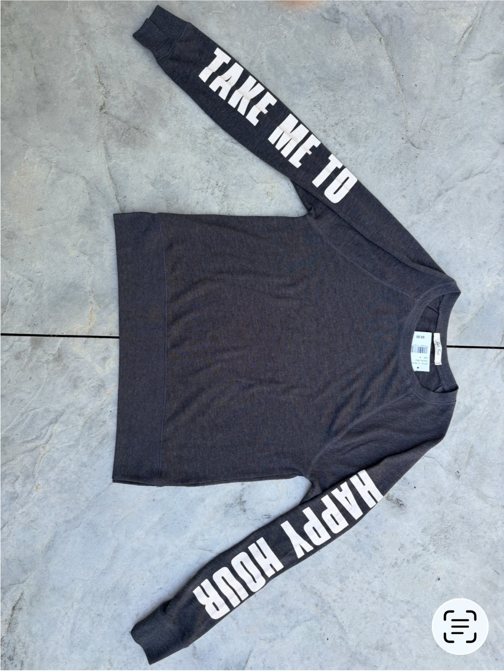 “Take Me To Happy Hour” Gray Knit Sweater by Junk Food Los Angeles - Picture 12 of 16